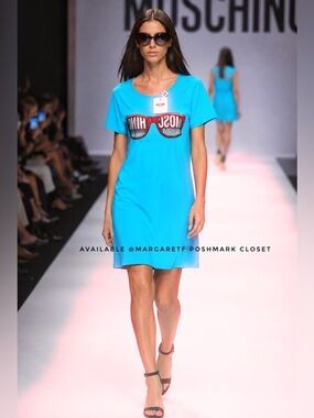 Moschino turquoise sunglasses summer dress